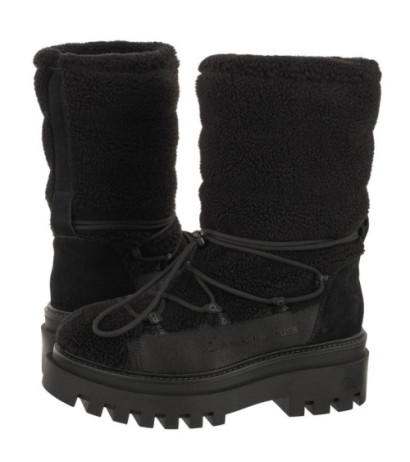Calvin Klein Flatform Snow Boot Sherpa Wn Triple Black YW0YW01195 0GT (CK410-a) boots