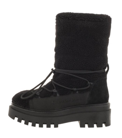 Calvin Klein Flatform Snow Boot Sherpa Wn Triple Black YW0YW01195 0GT (CK410-a) batai
