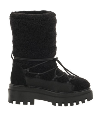 Calvin Klein Flatform Snow Boot Sherpa Wn Triple Black YW0YW01195 0GT (CK410-a) zābaki