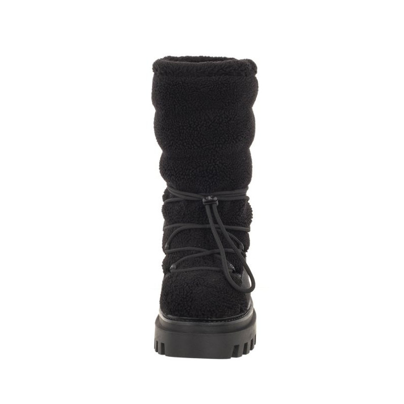 Calvin Klein Flatform Snow Boot Sherpa Wn Triple Black YW0YW01195 0GT (CK410-a) zābaki