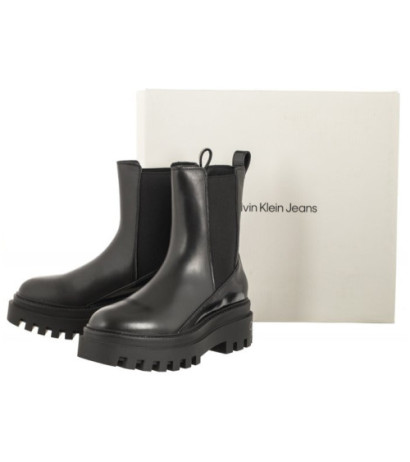 Calvin Klein Chunky Boot Chelsea Lth Mg Sat Triple Black YW0YW01286 0GT (CK413-b) kurpes