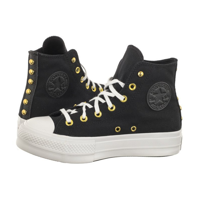 Converse CTAS Lift Hi Black/White/Gold A05453C (CO647-a) apavi