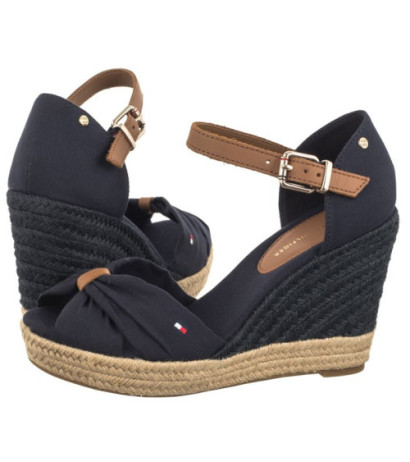 Tommy Hilfiger Basic Open Toe High Wedge Space Blue FW0FW04784 DW6 (TH1013-b) batai