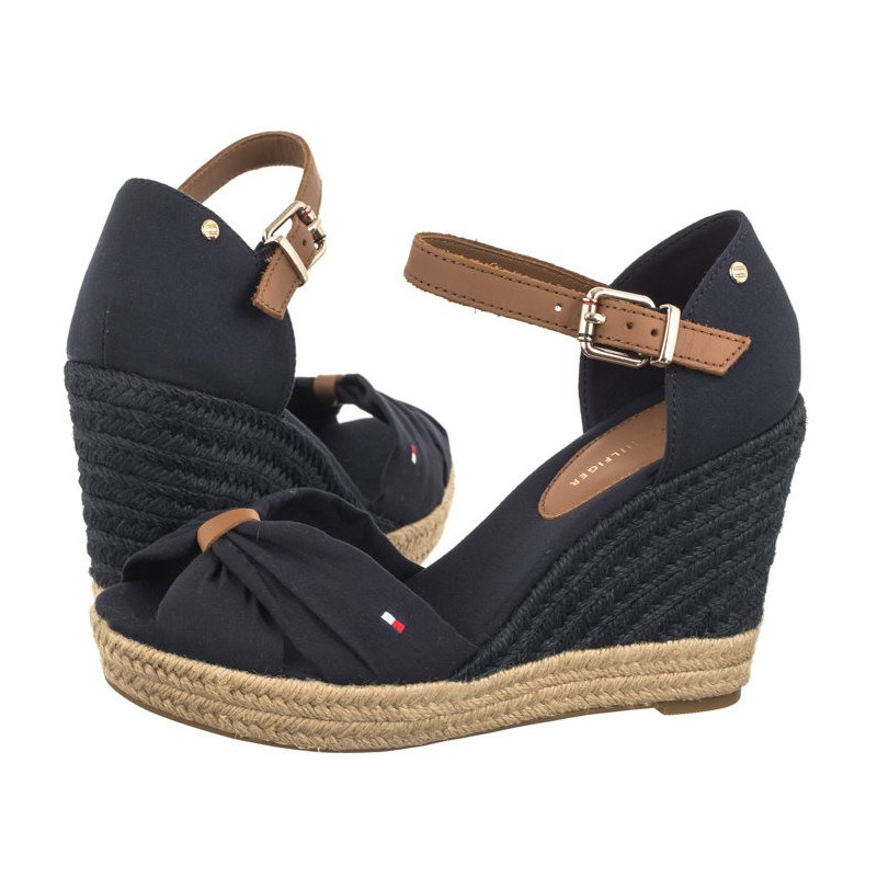 Tommy Hilfiger Basic Open Toe High Wedge Space Blue FW0FW04784 DW6 (TH1013-b) batai