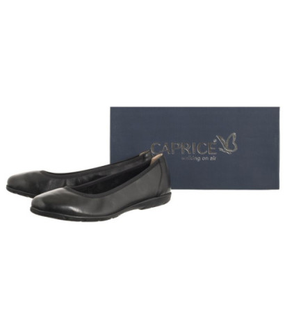 Caprice Czarne 9-22150-42 022 Black Nappa (CP398-a) balerīnas