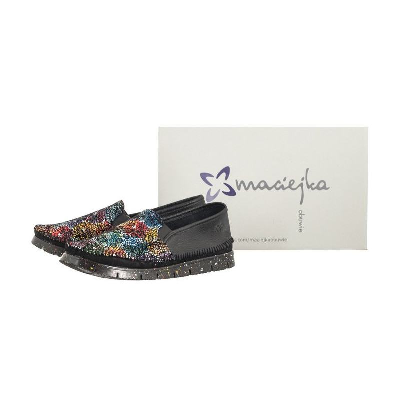 Maciejka Czarne/Kwiaty 03512-56/00-0 (MA1168-a) kingad
