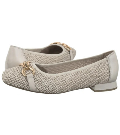 Caprice Beżowe 9-22503-42 199 Offwhite Comb (CP396-c) ballerinas
