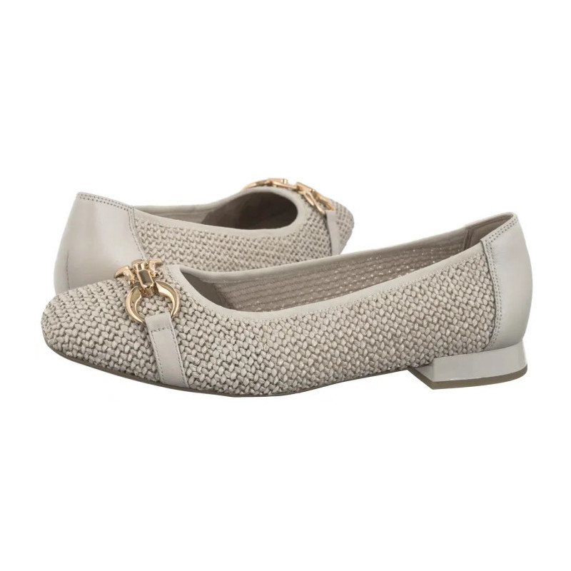 Caprice Beżowe 9-22503-42 199 Offwhite Comb (CP396-c) balerīnas