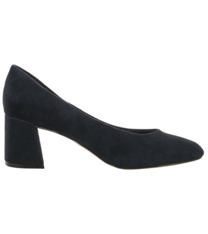 Tommy Hilfiger TH Suede Mid Heel Block Pump Space Blue FW0FW07717 DW6 (TH1027-a) bateliai