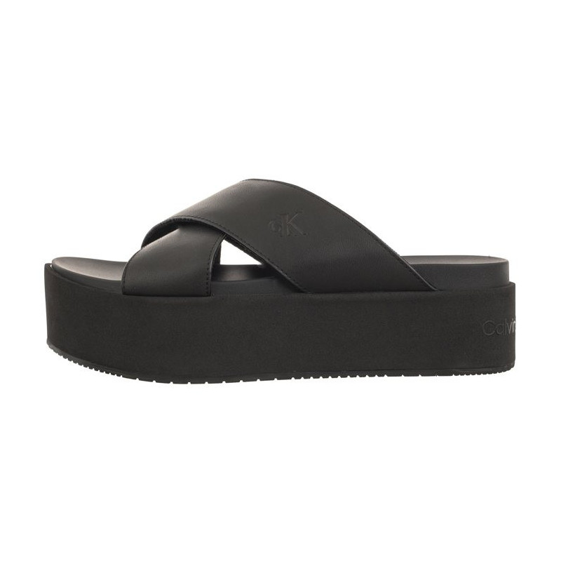 Calvin Klein Flatform Cross MG UC Triple Black YW0YW01349 0GT (CK466-a) kurpes
