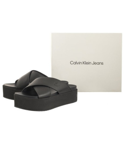Calvin Klein Flatform Cross MG UC Triple Black YW0YW01349 0GT (CK466-a) kurpes
