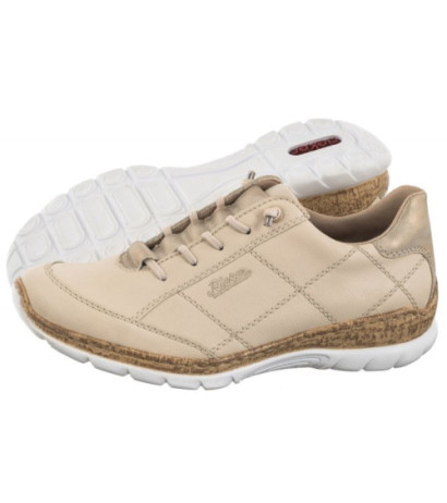 Rieker Beżowe N4268-60 Beige (RI156-a) kurpes