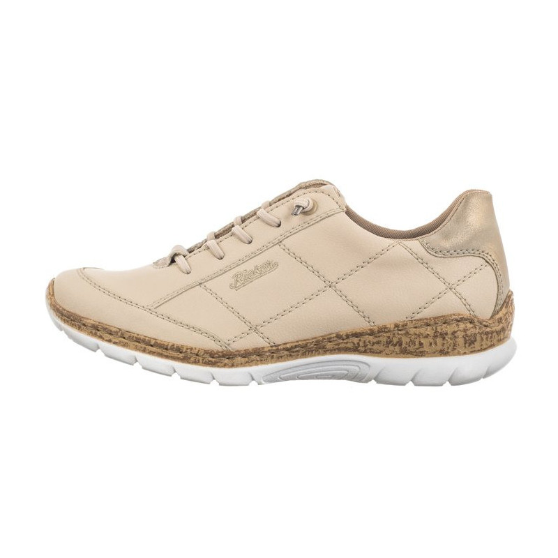Rieker Beżowe N4268-60 Beige (RI156-a) kurpes