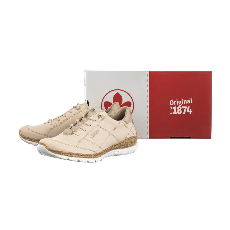 Rieker Beżowe N4268-60 Beige (RI156-a) kurpes