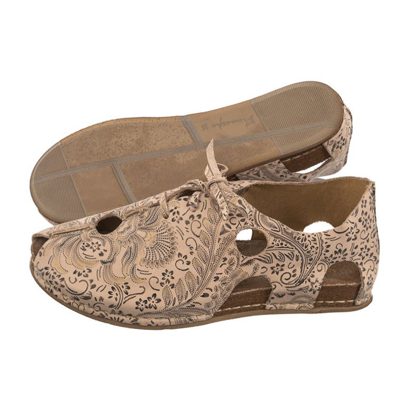 Maciejka Beżowe/Złote 06431-02/00-6 (MA1178-c) kurpes