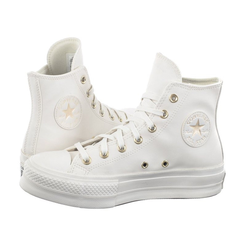 Converse CTAS Lift Hi Vintage White/Egret/Gold A03719C (CO664-a) apavi