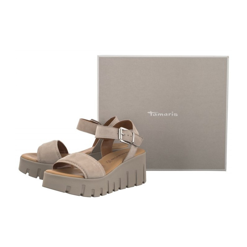Tamaris Beżowe 1-28712-42 378 Taupe Suede (TM481-b) shoes
