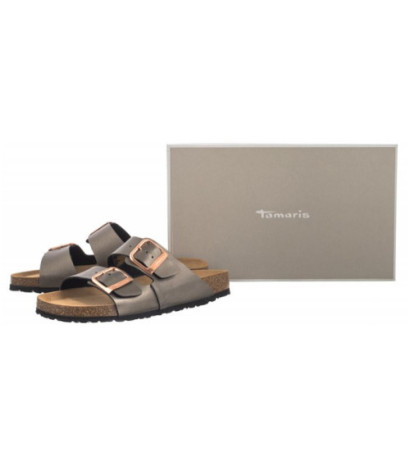 Tamaris Brązowe 1-27503-42 214 Anthracite (TM483-b) Women's Shoes/Flip Flops