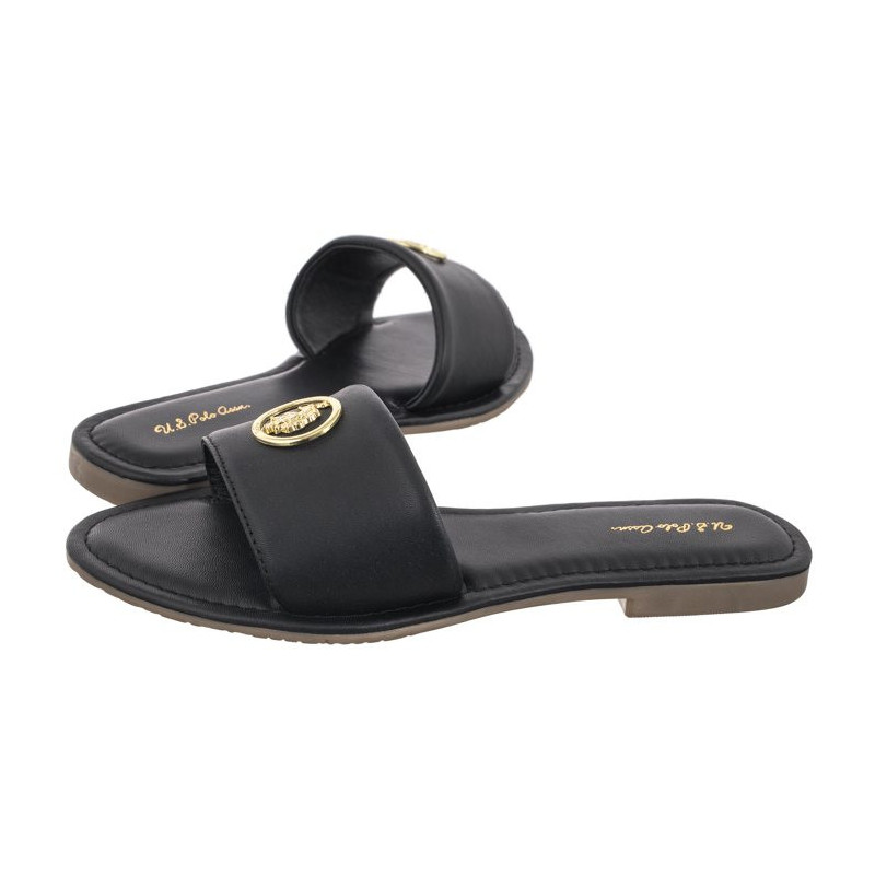U.S. Polo Assn. Linda004 Lth-Blk Linda004W/4L1 (US190-a) Sieviešu apavi/Flip Flops