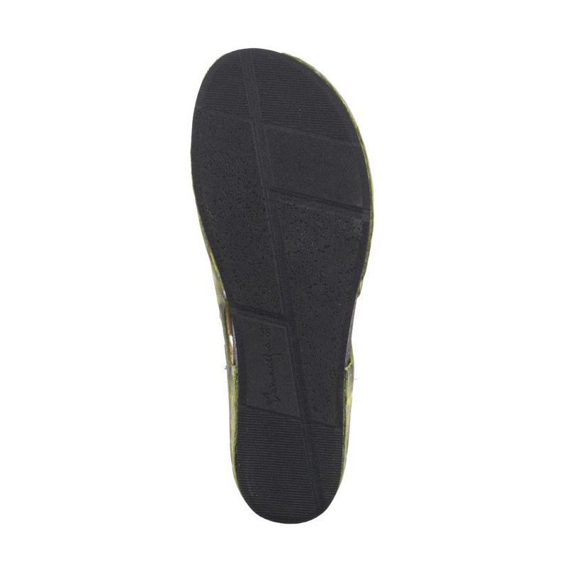 Maciejka Zielone/Czarne 06418-09/00-6 (MA1190-b) sandals