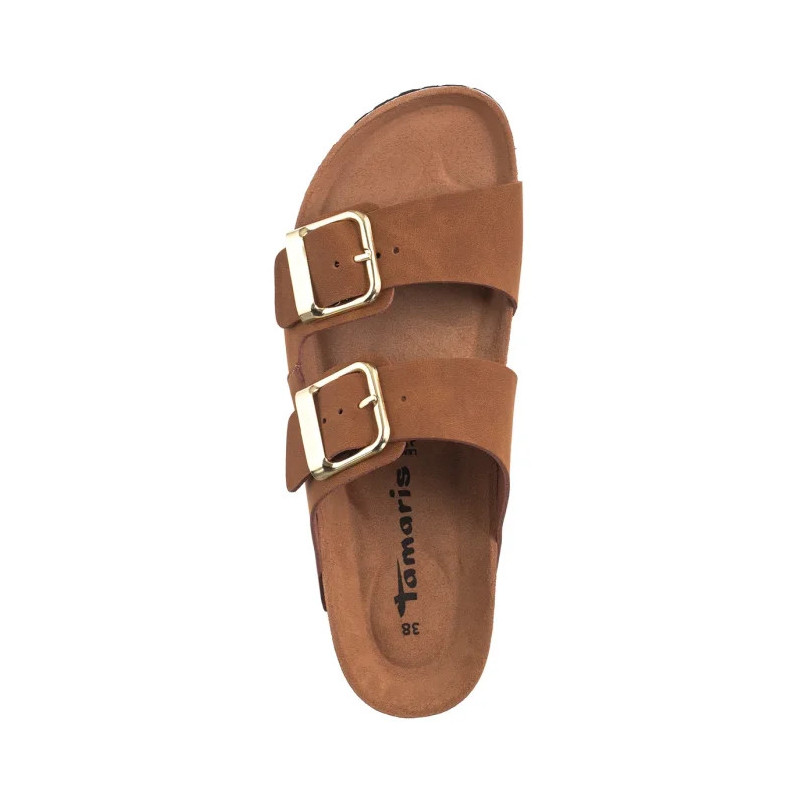 Tamaris Brązowe 1-27503-42 307 Cognac Nubuk (TM483-c) Women's Shoes/Flip Flops