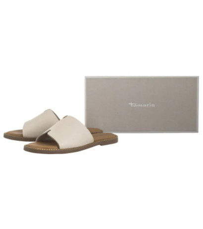 Tamaris Beżowe 1-27135-42 418 Ivory (TM484-c) Sieviešu apavi/Flip Flops