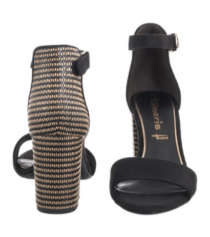 Tamaris Czarne 1-28356-42 0C8 Black Comb (TM482-c) shoes