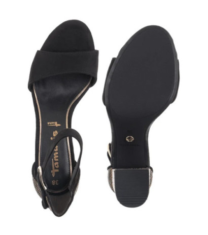 Tamaris Czarne 1-28356-42 0C8 Black Comb (TM482-c) kurpes