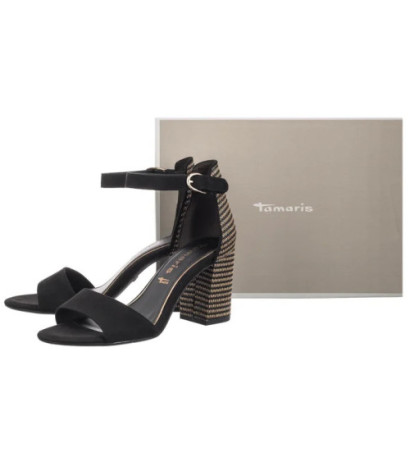 Tamaris Czarne 1-28356-42 0C8 Black Comb (TM482-c) kurpes