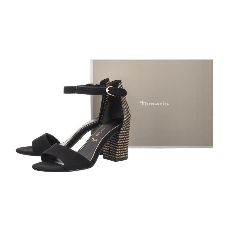 Tamaris Czarne 1-28356-42 0C8 Black Comb (TM482-c) kurpes