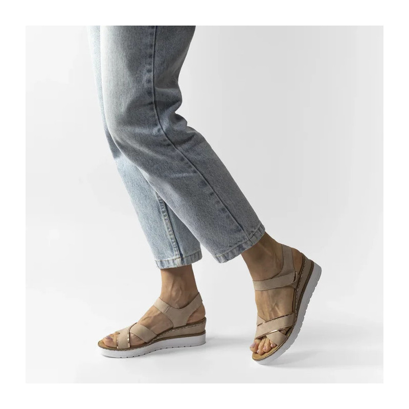 Rieker Różowe V38G9-31 Pink (RI168-a) kurpes