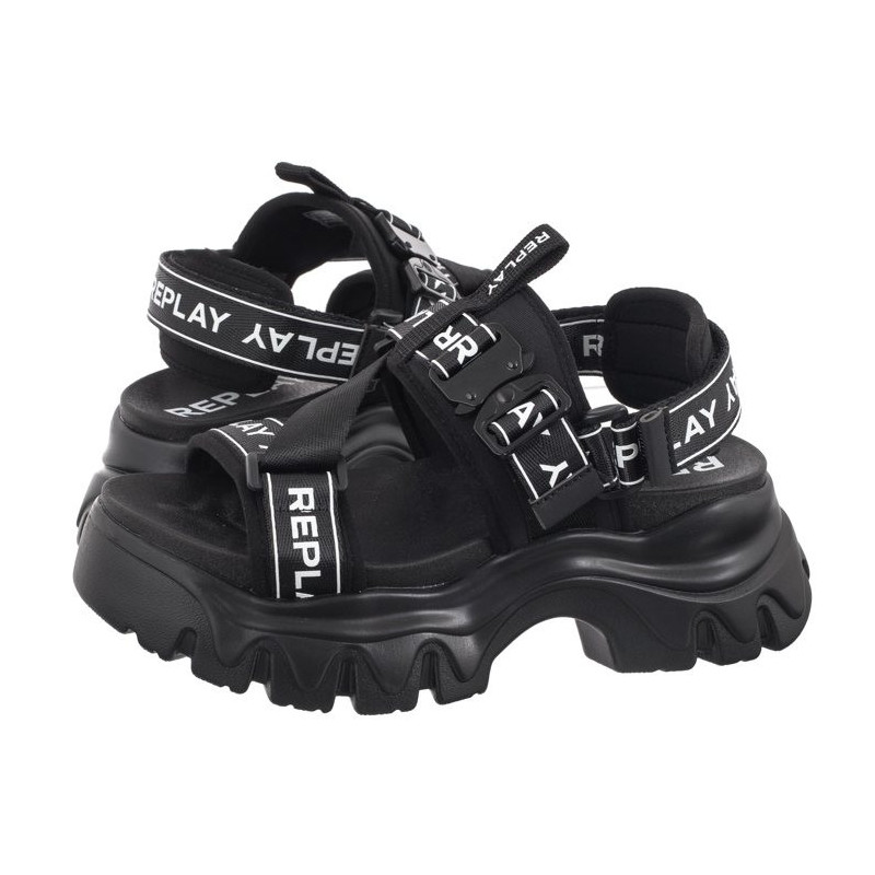 Replay Juyce Buckle GWSA6.000.C0001T RSA60001T 0003 Black (RP15-a) sandals