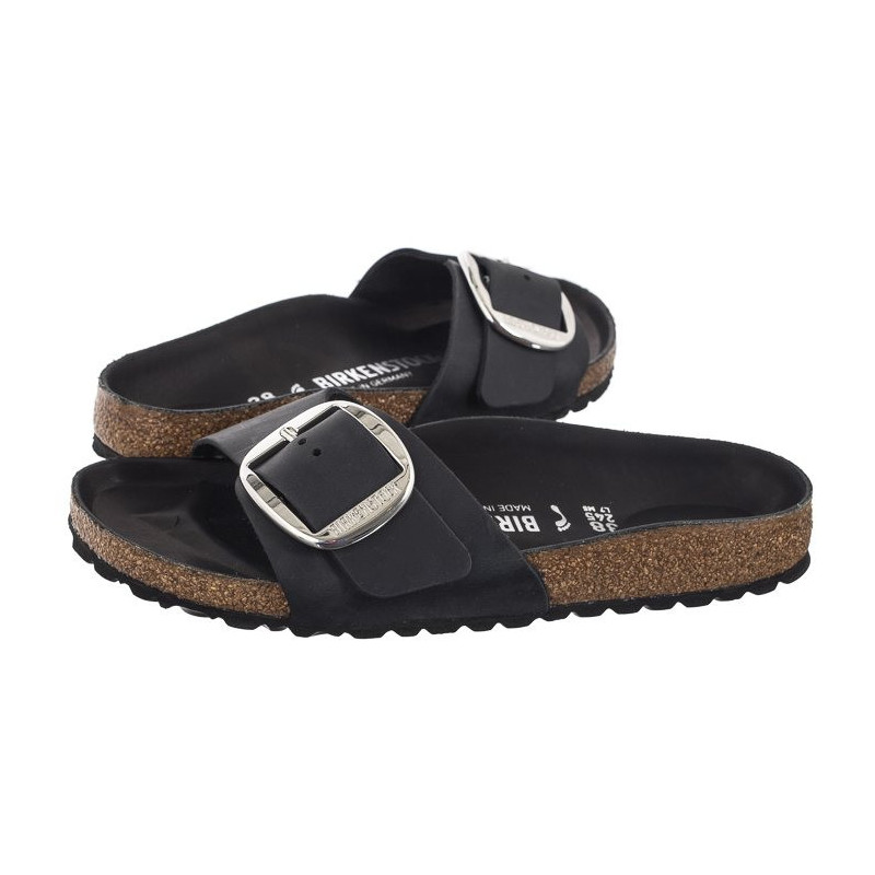 Birkenstock Madrid Big Buckle Black 1006523 (BK248-a) Sieviešu apavi/Flip Flops