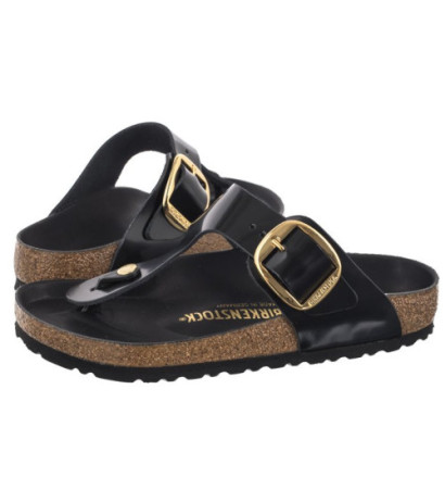 Birkenstock Gizeh Big Buckle High-Shine Black 1021467 (BK253-a) flip flops