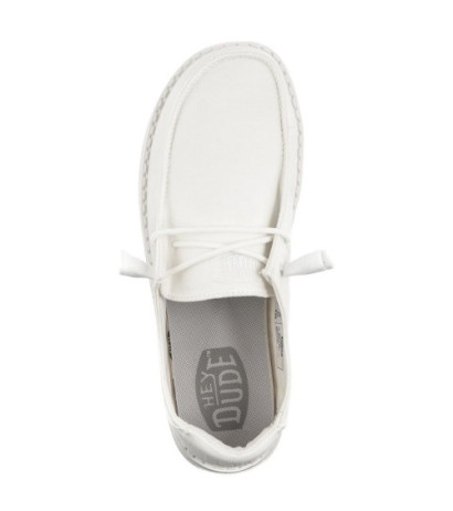 Hey Dude Wendy Slub Canvas White 40063-100 (HY16-a) kurpes