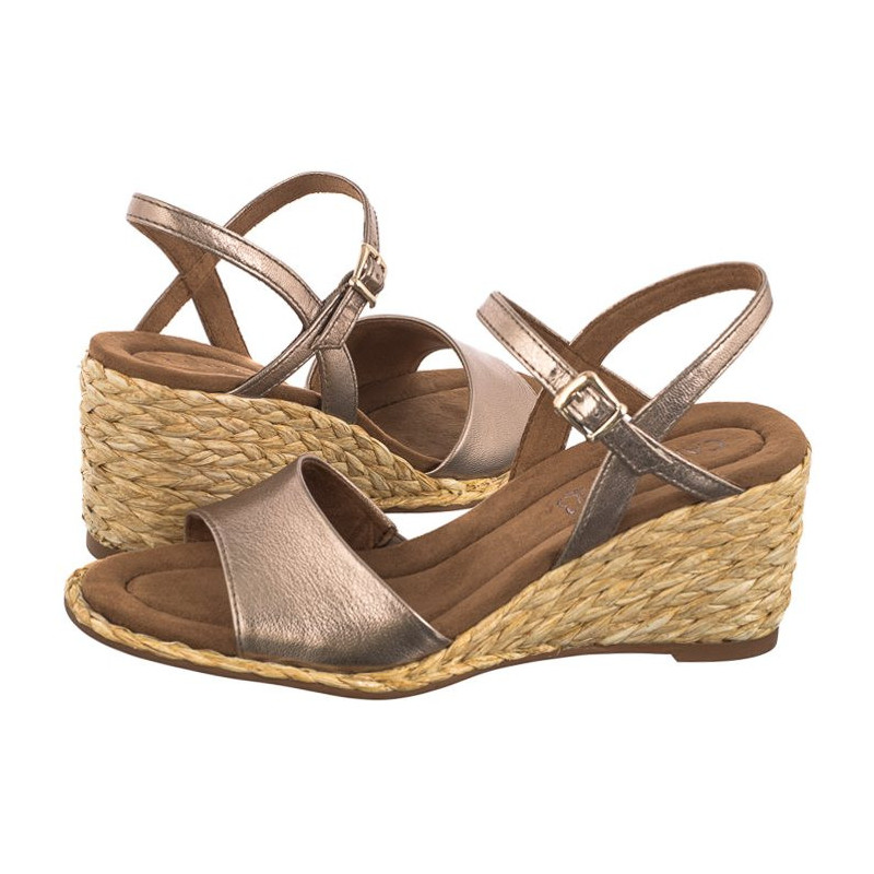 Caprice Złote 9-28307-42 341 Taupe Metallic (CP408-a) kurpes