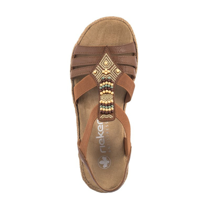 Rieker Brązowe V0921-24 Brown (RI175-a) kurpes