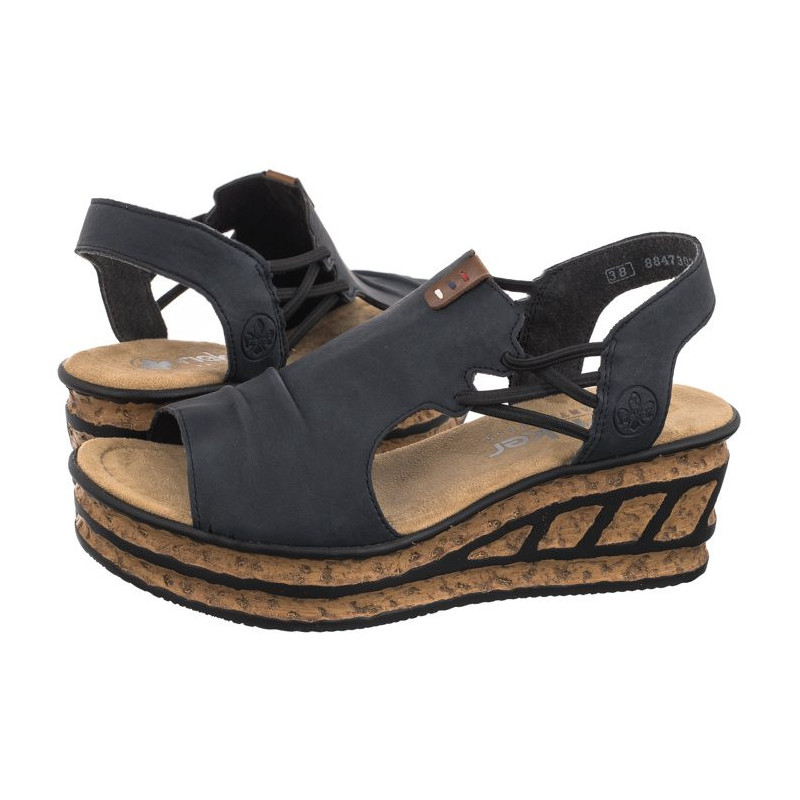 Rieker Granatowe 68175-14 Blue (RI176-b) kurpes