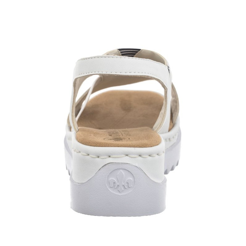 Rieker Białe V44Y5-80 White (RI179-a) sandales