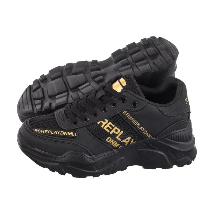 Replay Vanessa Tape GWS7Z.000.C0007S RS7Z0007S 0006 Black/Gold (RP18-a) sporta apavi