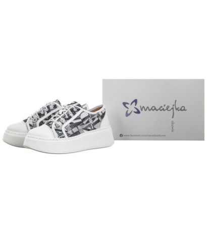 Maciejka Białe/Popielate 06479-11/00-7  (MA1198-a) kingad