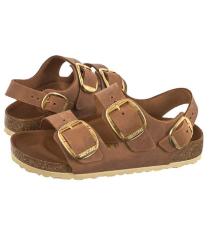 Birkenstock Milano Big Buckle Cognac 1024067 (BK251-b) sandalai