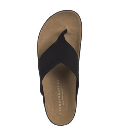 Asportuguesas Cami L Eco Sued Black P018223000 (AP11-b) flip flops