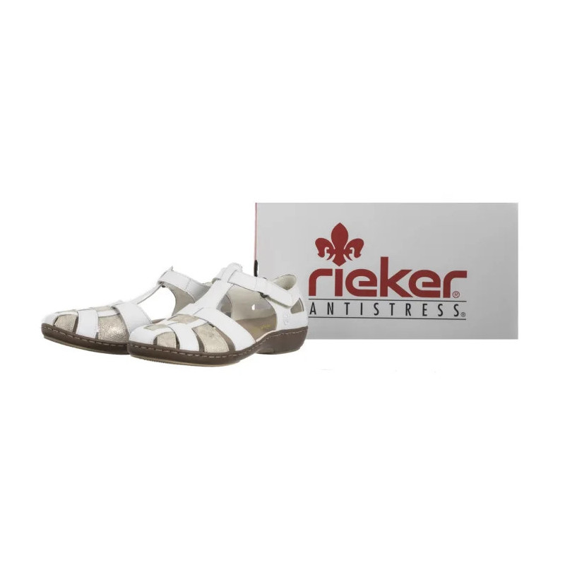 Rieker Białe 45869-81 White Combination (RI165-b) sandales