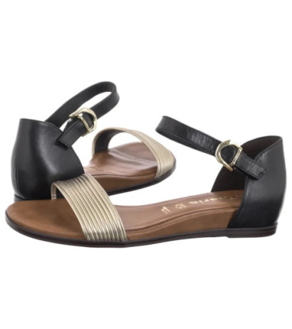 Tamaris Czarne/Złote 1-28110-42 098 Black Comb (TM488-b) sandals