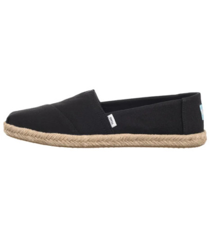 Toms Alpargata Rope Black Recycled Cotton Slubby Woven 10019670 (TS45-b) sportiniai bateliai