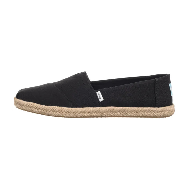 Toms Alpargata Rope Black Recycled Cotton Slubby Woven 10019670 (TS45-b) sportiniai bateliai