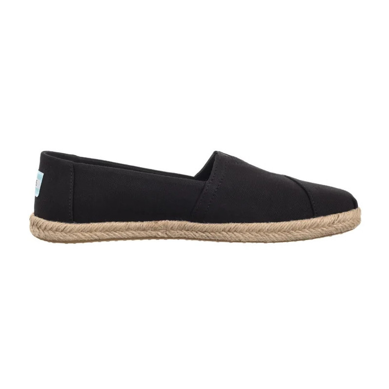 Toms Alpargata Rope Black Recycled Cotton Slubby Woven 10019670 (TS45-b) sneakers
