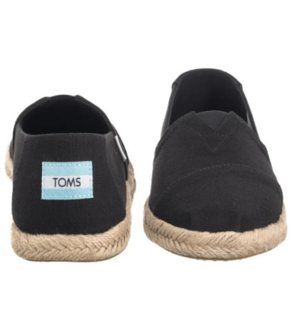 Toms Alpargata Rope Black Recycled Cotton Slubby Woven 10019670 (TS45-b) kurpes