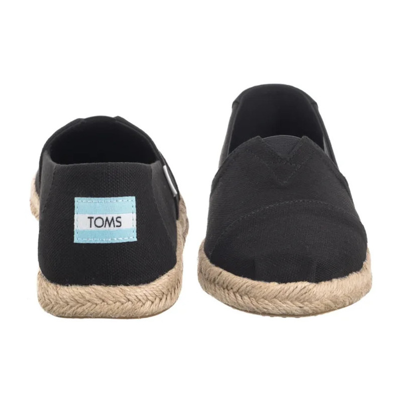 Toms Alpargata Rope Black Recycled Cotton Slubby Woven 10019670 (TS45-b) sportiniai bateliai